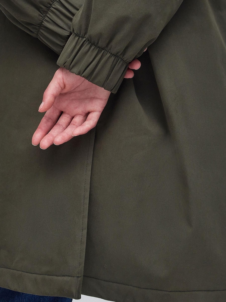 Barbour® Olive Green Waterproof Shelburne Longline Jacket - Image 8 of 8 Barbour® Olive Green Waterproof Shelburne Longline Jacket - Image 8 of 8