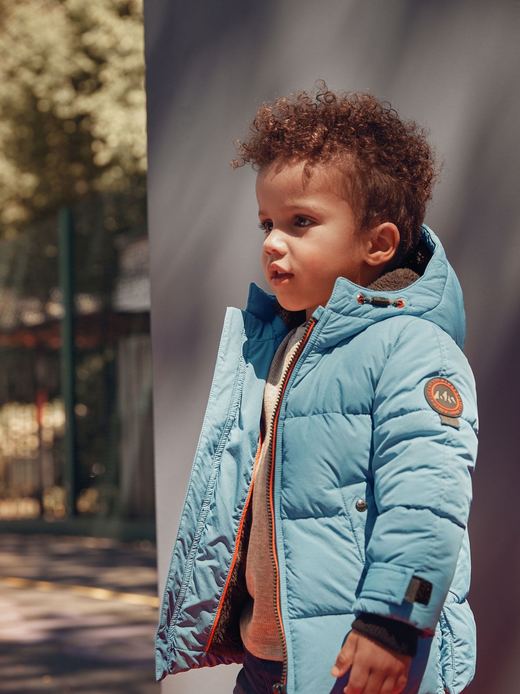 Buy Mineral Blue Borg Teddy Lined Padded Coat 3mths 7yrs from Next Luxembourg