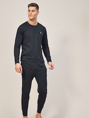 Polo Ralph Lauren Dark Black Logo Long Sleeve Cotton T-Shirt - Image 3 of 5
