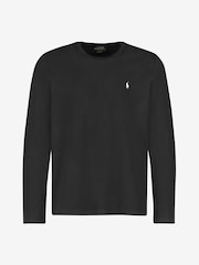 Polo Ralph Lauren Dark Black Logo Long Sleeve Cotton T-Shirt - Image 5 of 5