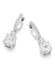 Beaverbrooks Sterling Silver Cubic Zirconia Drop Earrings - Image 2 of 5