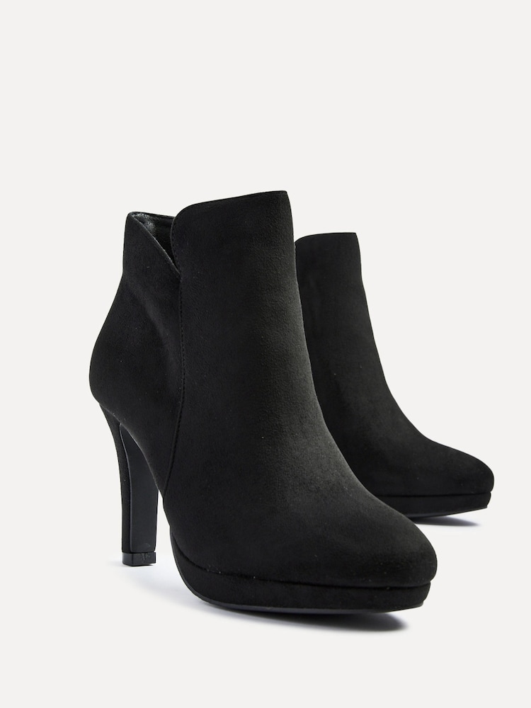 Linzi Black Layara Platform Ankle Boots With Stiletto Heels - Image 4 of 5