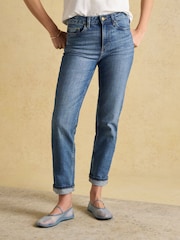 Joules Mid Blue Straight Fit Mid Rise Jeans - Image 1 of 7