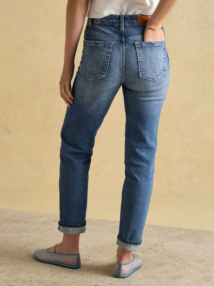 Joules Mid Blue Straight Fit Mid Rise Jeans - Image 2 of 7