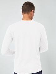 White Regular Fit Long Sleeve Crew Neck T-Shirt - Image 3 of 4