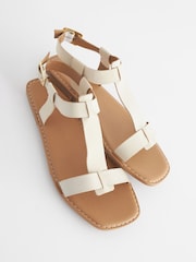 Bone Extra Wide Fit Forever Comfort® Leather T-Bar Sandals - Image 3 of 3