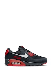Nike Red/White Air Max 90 Trainers - Image 1 of 9