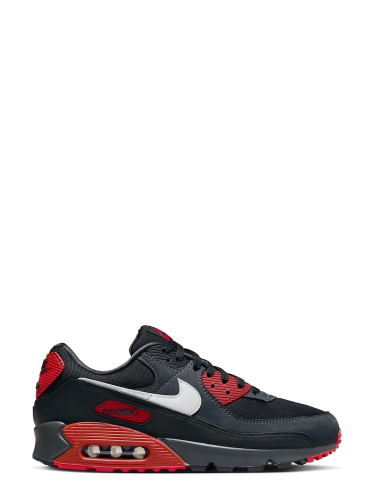 Nike Red/White Air Max 90 Trainers - Image 1 of 9