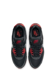 Nike Red/White Air Max 90 Trainers - Image 4 of 9