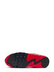 Nike Red/White Air Max 90 Trainers - Image 5 of 9