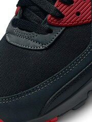 Nike Red/White Air Max 90 Trainers - Image 6 of 9