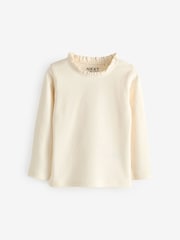 Ecru White 100% Cotton Pointelle Top (3mths-7yrs) - Image 1 of 3