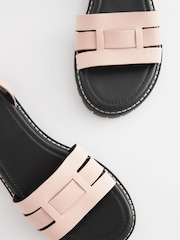 Pink Extra Wide Fit Forever Comfort® Leather Cleated Sandals - Image 2 of 5