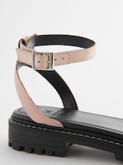 Pink Extra Wide Fit Forever Comfort® Leather Cleated Sandals - Image 3 of 5