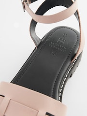 Pink Extra Wide Fit Forever Comfort® Leather Cleated Sandals - Image 4 of 5