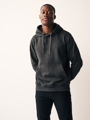 Grey Charcoal Regular Fit Jersey Cotton Rich Overhead Hoodie - Image 3 of 8