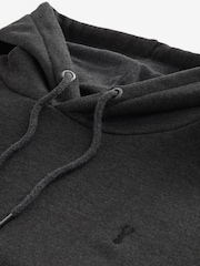 Grey Charcoal Regular Fit Jersey Cotton Rich Overhead Hoodie - Image 7 of 8