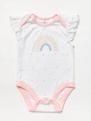 Lily & Jack Bodysuit/Shorts and Shoes White Outfit Set - Image 2 of 5