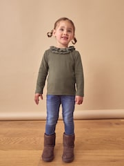 Khaki Green Long Sleeve Collar Top (3mths-7yrs) - Image 2 of 6