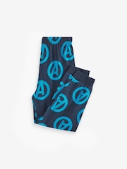 Blue/Grey Marvel 2 Pack 100% Cotton Pyjamas (3-16yrs) - Image 9 of 12