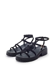 Moda in Pelle Black Karyna Gladiator Chunky Sandals - Image 2 of 4