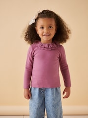 Purple Long Sleeve Collar Top (3mths-7yrs) - Image 1 of 7
