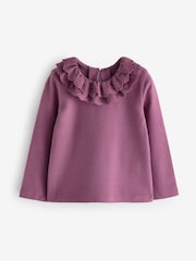 Purple Long Sleeve Collar Top (3mths-7yrs) - Image 5 of 7