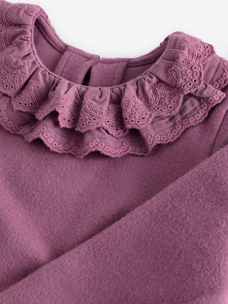 Purple Long Sleeve Collar Top (3mths-7yrs) - Image 7 of 7 Purple Long Sleeve Collar Top (3mths-7yrs) - Image 7 of 7