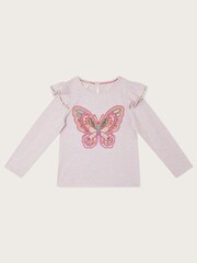 Monsoon Purple Butterfly Long Sleeve Top - Image 1 of 3