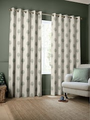 Emily Bond Fern Yew Tree Made to Measure 100% Cotton Curtains - Image 2 of 9