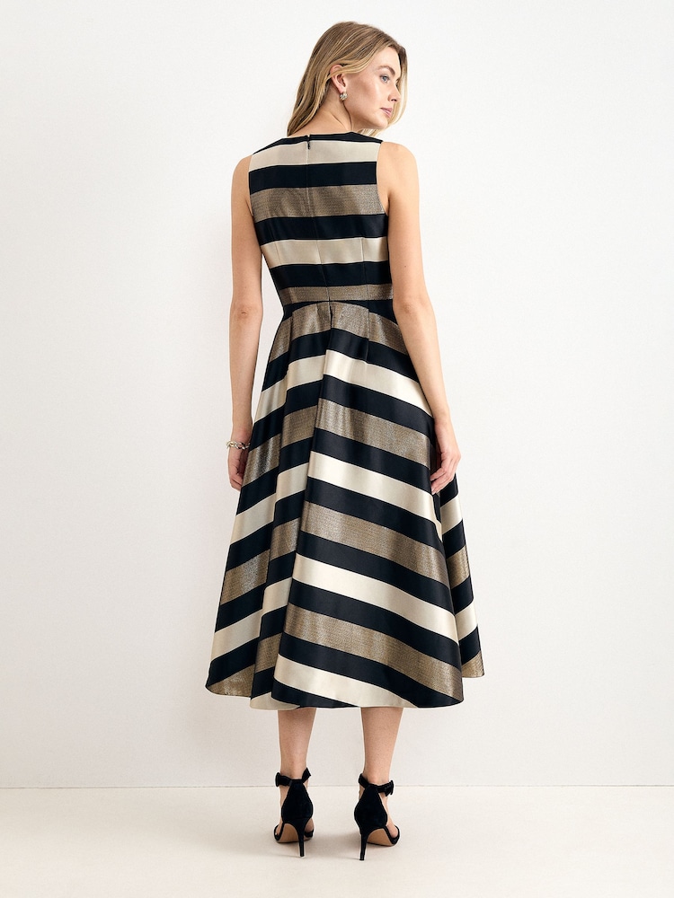 Phase Eight Black Delicia Stripe Dress - Image 2 of 7