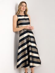 Phase Eight Black Delicia Stripe Dress - Image 3 of 7