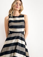 Phase Eight Black Delicia Stripe Dress - Image 4 of 7