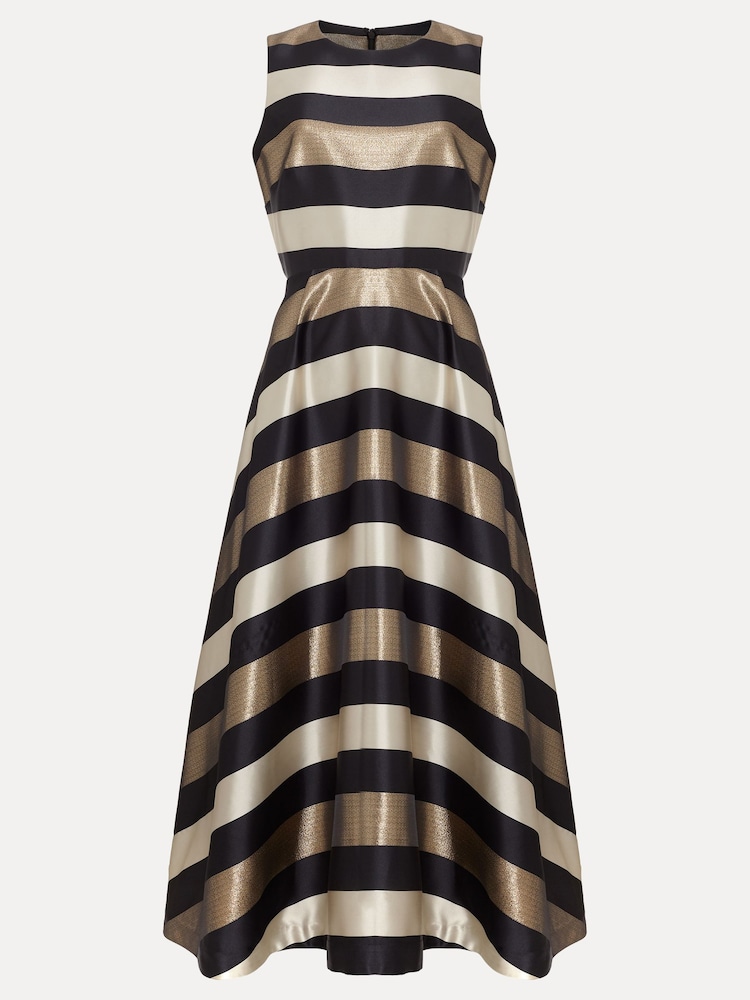 Phase Eight Black Delicia Stripe Dress - Image 7 of 7