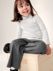 Grey Brushed Long Sleeve Roll Neck Top (3mths-7yrs) - Image 2 of 8