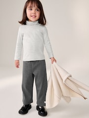 Grey Brushed Long Sleeve Roll Neck Top (3mths-7yrs) - Image 3 of 8