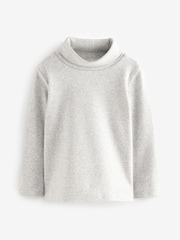 Grey Brushed Long Sleeve Roll Neck Top (3mths-7yrs) - Image 5 of 8