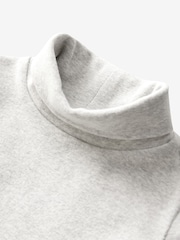 Grey Brushed Long Sleeve Roll Neck Top (3mths-7yrs) - Image 7 of 8