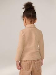 Tan Brown Brushed Long Sleeve Roll Neck Top (3mths-7yrs) - Image 3 of 4