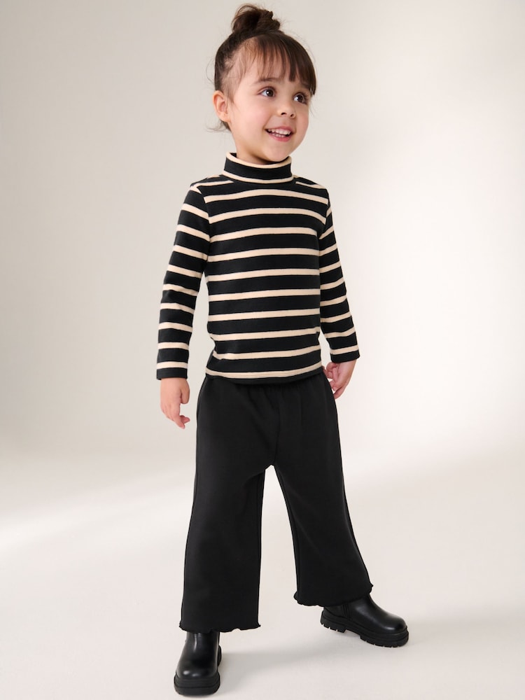 Stripe Brushed Long Sleeve Roll Neck Top (3mths-7yrs) - Image 1 of 6 Stripe Brushed Long Sleeve Roll Neck Top (3mths-7yrs) - Image 1 of 6