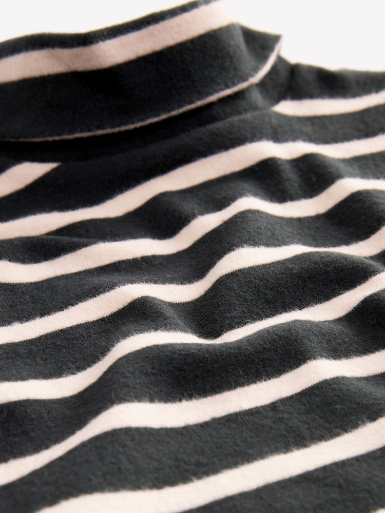 Stripe Brushed Long Sleeve Roll Neck Top (3mths-7yrs) - Image 6 of 6 Stripe Brushed Long Sleeve Roll Neck Top (3mths-7yrs) - Image 6 of 6