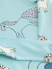 Blue Unicorn Cotton Rich Long Sleeve Rib T-Shirt (3mths-7yrs) - Image 6 of 6