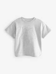 Grey 100% Cotton Short Sleeve Appliqué T-Shirt (3mths-7yrs) - Image 1 of 3