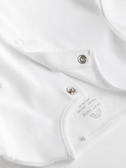 White 3 Pack 100% Cotton Baby Sleepsuits (0-18mths) - Image 9 of 12