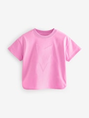 Pink 100% Cotton Short Sleeve Appliqué T-Shirt (3mths-7yrs) - Image 1 of 3