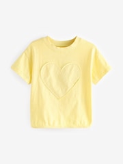 Yellow 100% Cotton Short Sleeve Appliqué T-Shirt (3mths-7yrs) - Image 1 of 3