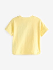 Yellow 100% Cotton Short Sleeve Appliqué T-Shirt (3mths-7yrs) - Image 2 of 3