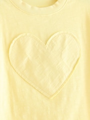 Yellow 100% Cotton Short Sleeve Appliqué T-Shirt (3mths-7yrs) - Image 3 of 3