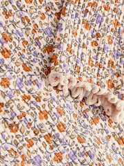 Floral Cotton Rich Long Sleeve Ribbed Frill T-Shirt (3mths-7yrs) - Image 7 of 7