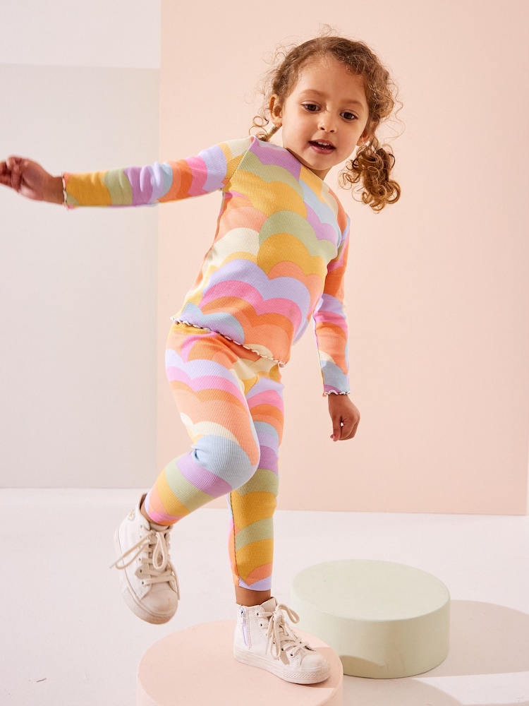 Rainbow Cotton Rich Long Sleeve Rib T-Shirt (3mths-7yrs) - Image 3 of 7